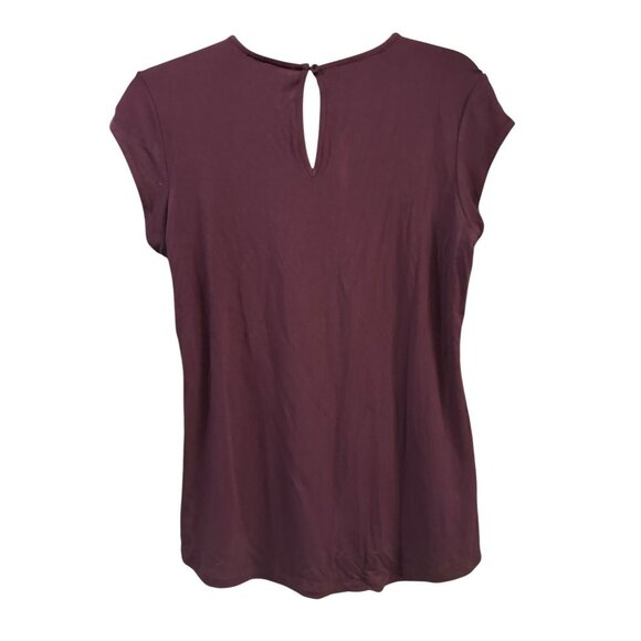 Daniel Rainn Brinn Scoop Neck Pleat Detail Knit Top Small Purple NWT Stitch Fix - Picture 4 of 5